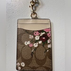 Coach lanyard ID holder